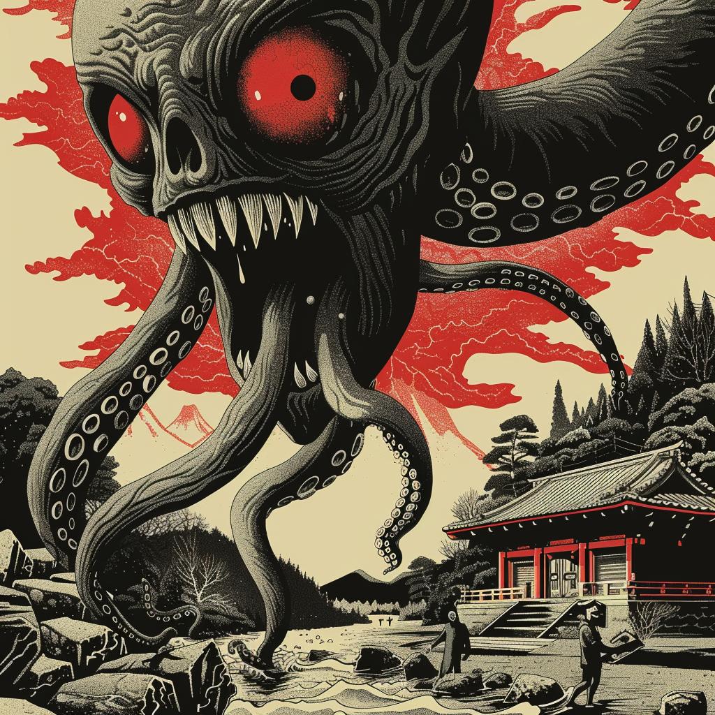 surreal  collage  album  deathmetal  hyper-realistic  Toshio  Saeki  Todd  White  monster 942153