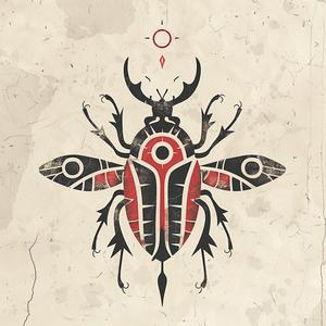 beetle  logo  design  avian  illustration  totems  organic  grunge  color  mask 1069744