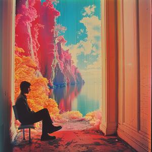 man  chair  window  colorful  painting  interior  artwork  chromolithography  relaxation  contemplation 1040035
