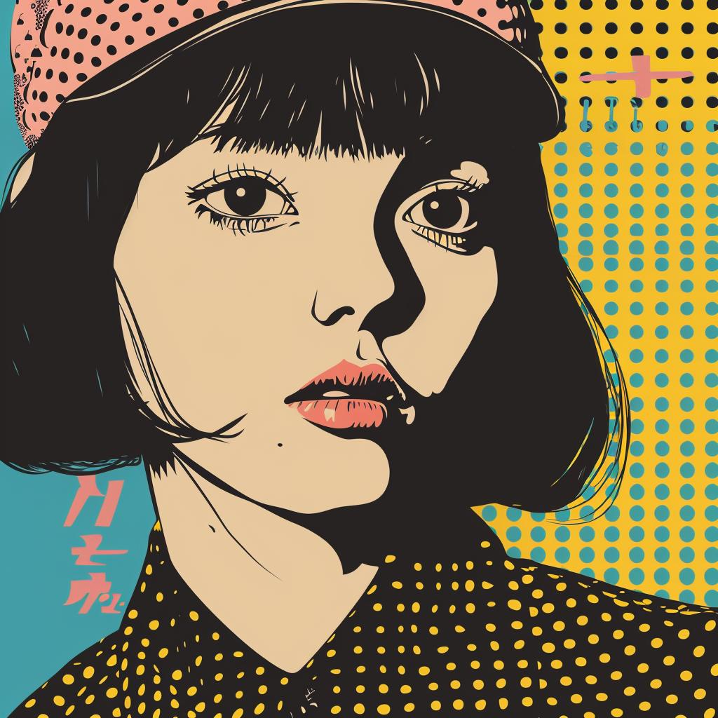 illustration  girl  hat  popart  colorful  retro  design  graphic  art  style 970694