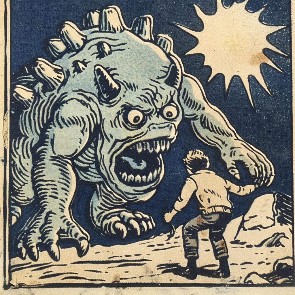 album  cover  collage  monster  surreal  art  comic  hyper-realistic  dark  strange 942073