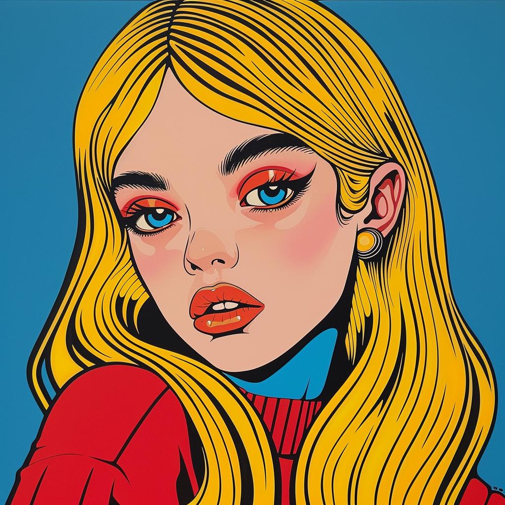 girl  portrait  blonde  hair  artwork  youth  beauty  vibrant  feminine  style 1023950