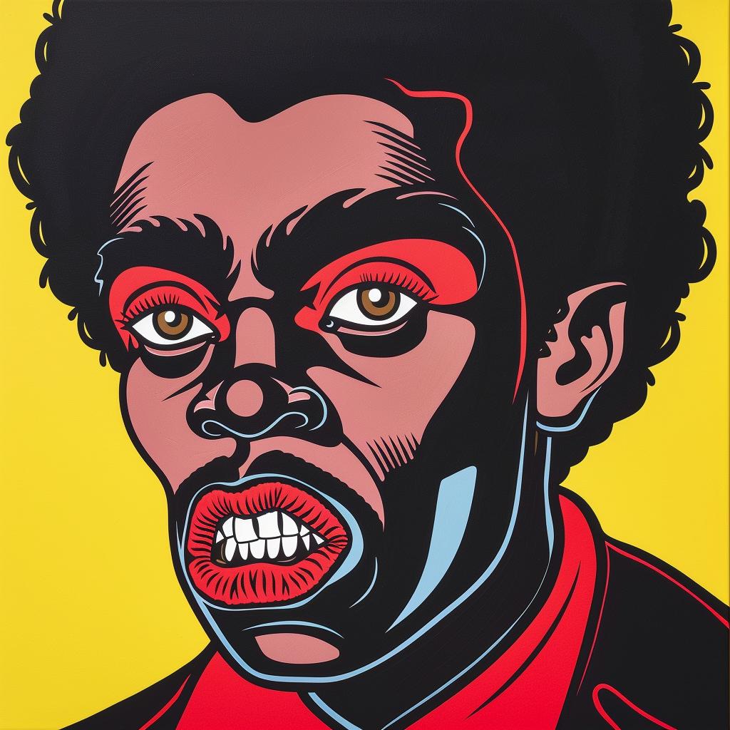 painting  man  black  lips  character  art  modern  portrait  style  expression 972914