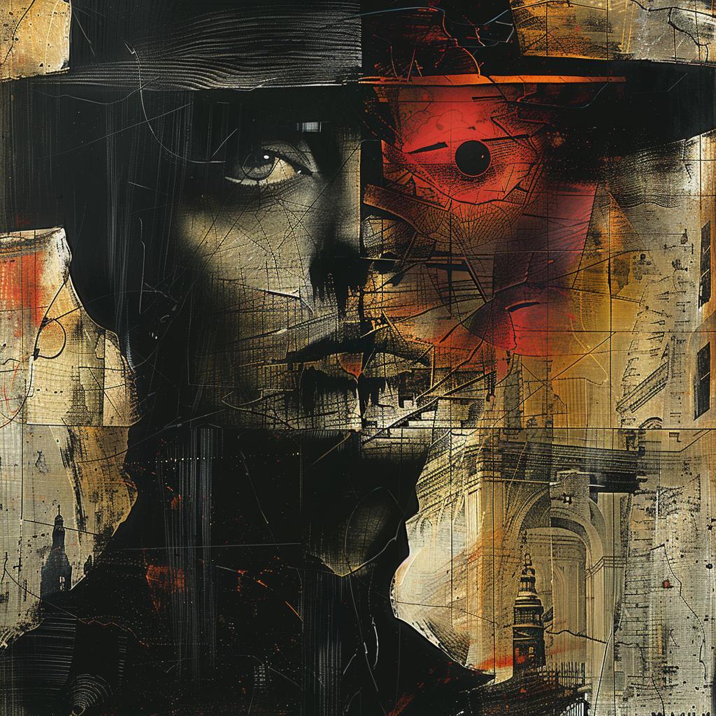 man  hat  woman  red  eyes  surreal  portrait  emotion  atmospheric  imaginative 1035194