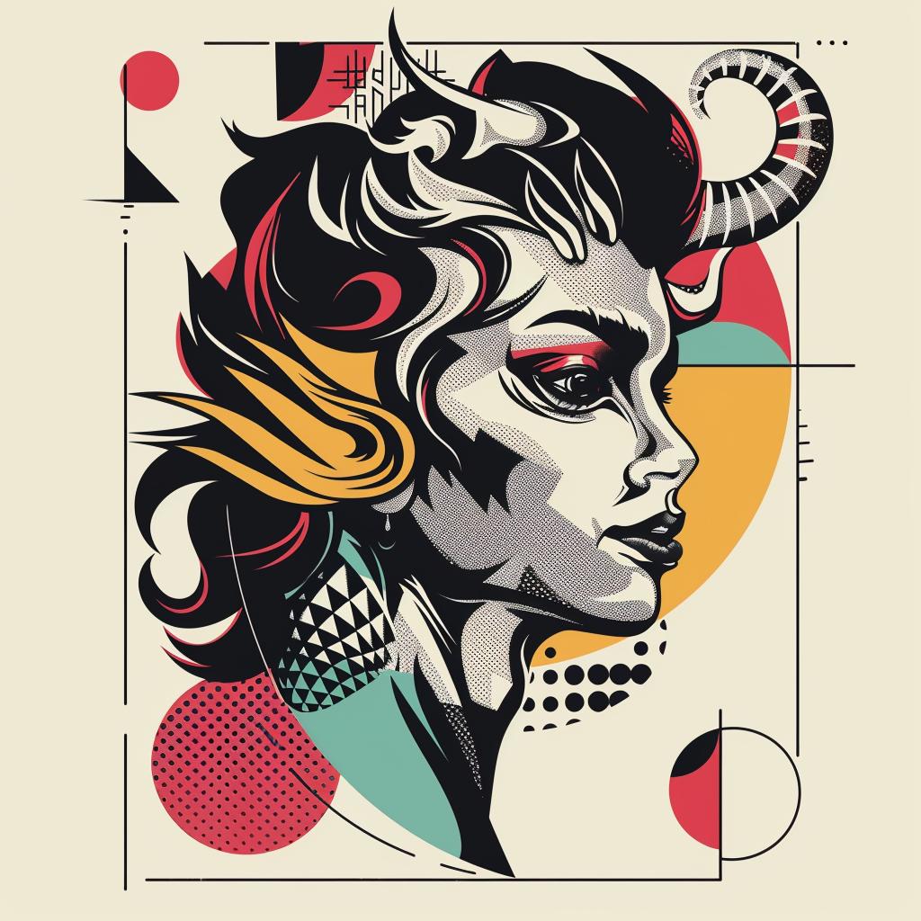 mythical  creature  hybrid  graphic  style  fantastical  unique  entity  halftone  shading 939537