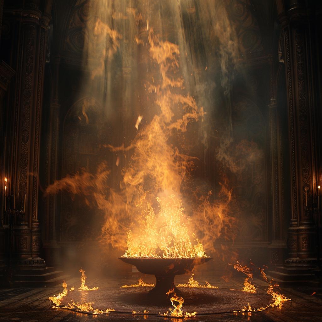 surreal  occult  sci-fi  photo  fire  room  flames  dark  lighting  glow 965880