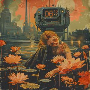 chromolithography  woman  water  flowers  art  nature  illustration  color  beauty  scene 1059699