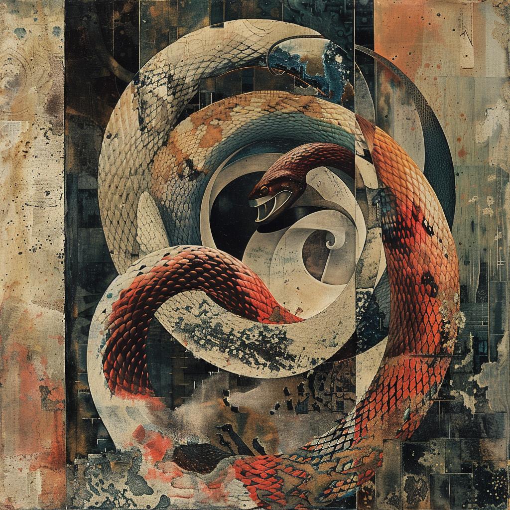 snake  spiral  pattern  painting  abstract  dark  Bauhaus  album  cover  art 964430