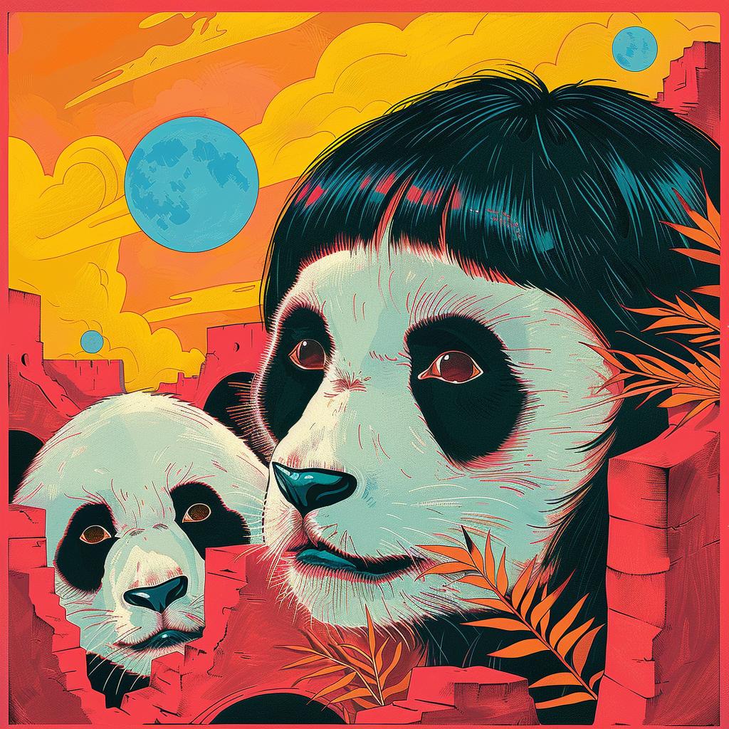 surreal  album  cover  pandas  person  art  creative  Joan  Cornella  design 1018647