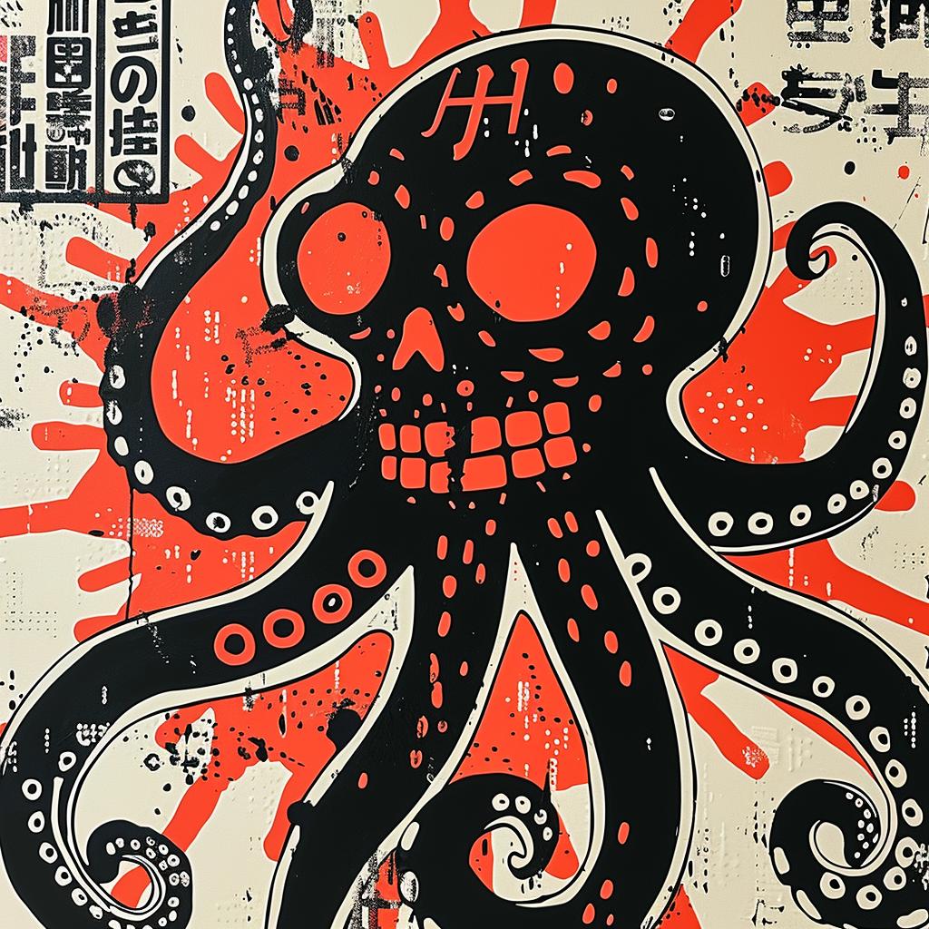 octopus  skull  collage  vintage  design  abstract  expressionism  street  culture  art 949622