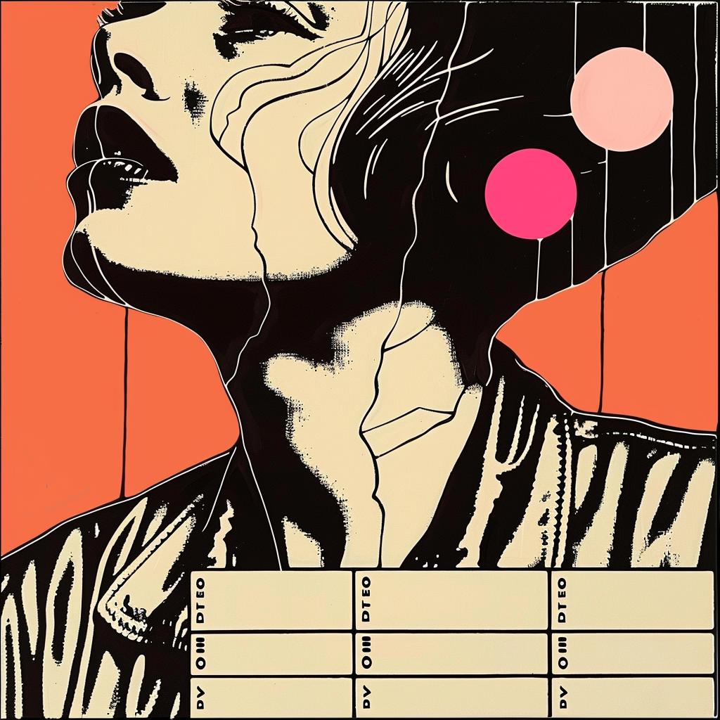 woman  face  dot  album  cover  abstract  artwork  impasto  cream  black 963357