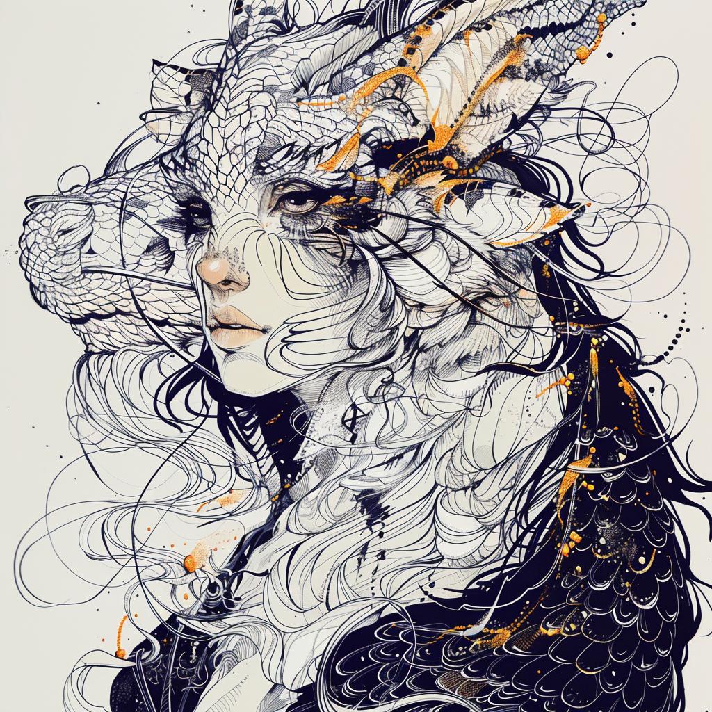mythical  creature  hybrid  dragon  woman  fantasy  unique  drawing  fantastical  monsters 952812