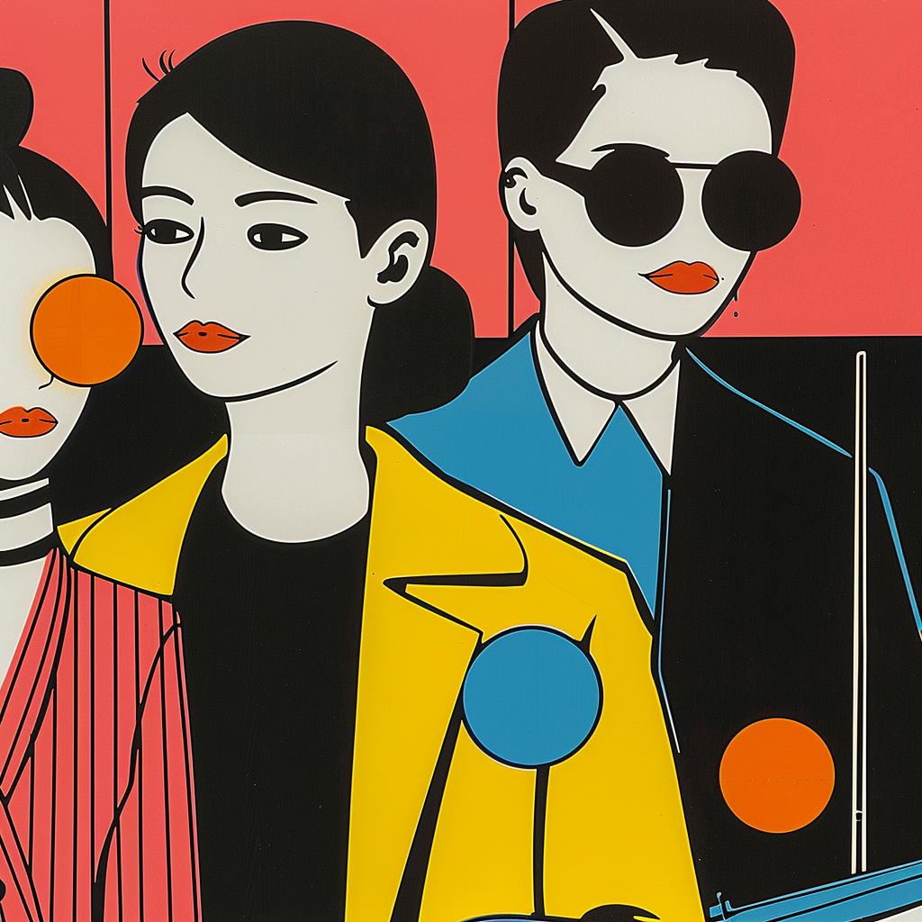 surreal  album  cover  painting  people  sunglasses  creative  Dick  Bruna  colorful 1019595