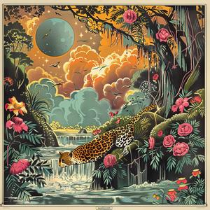 poster  leopard  jungle  chromolithography  art  wildlife  nature  graphic  design  vintage 1058112