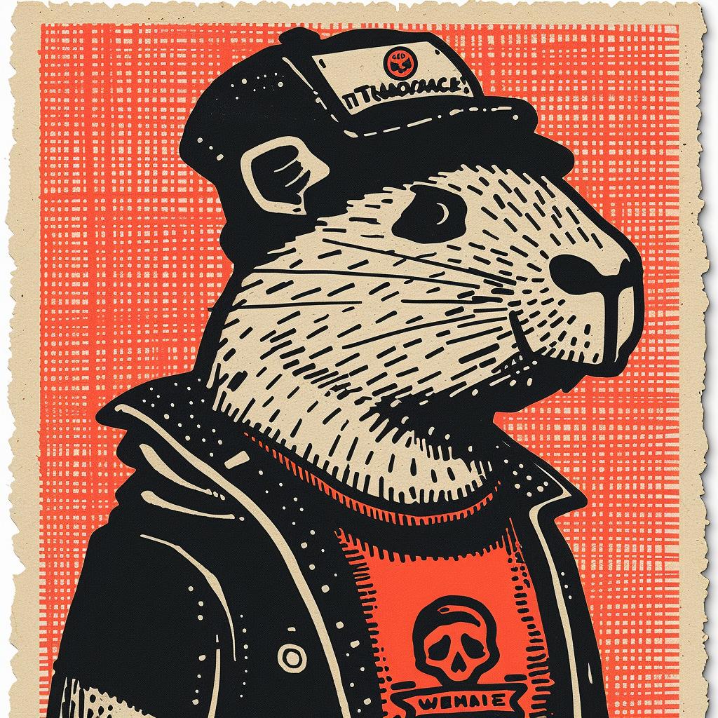 aggressive  streetwise  capybara  poster  minimal  culture  urban  animal  hat  jacket 956756