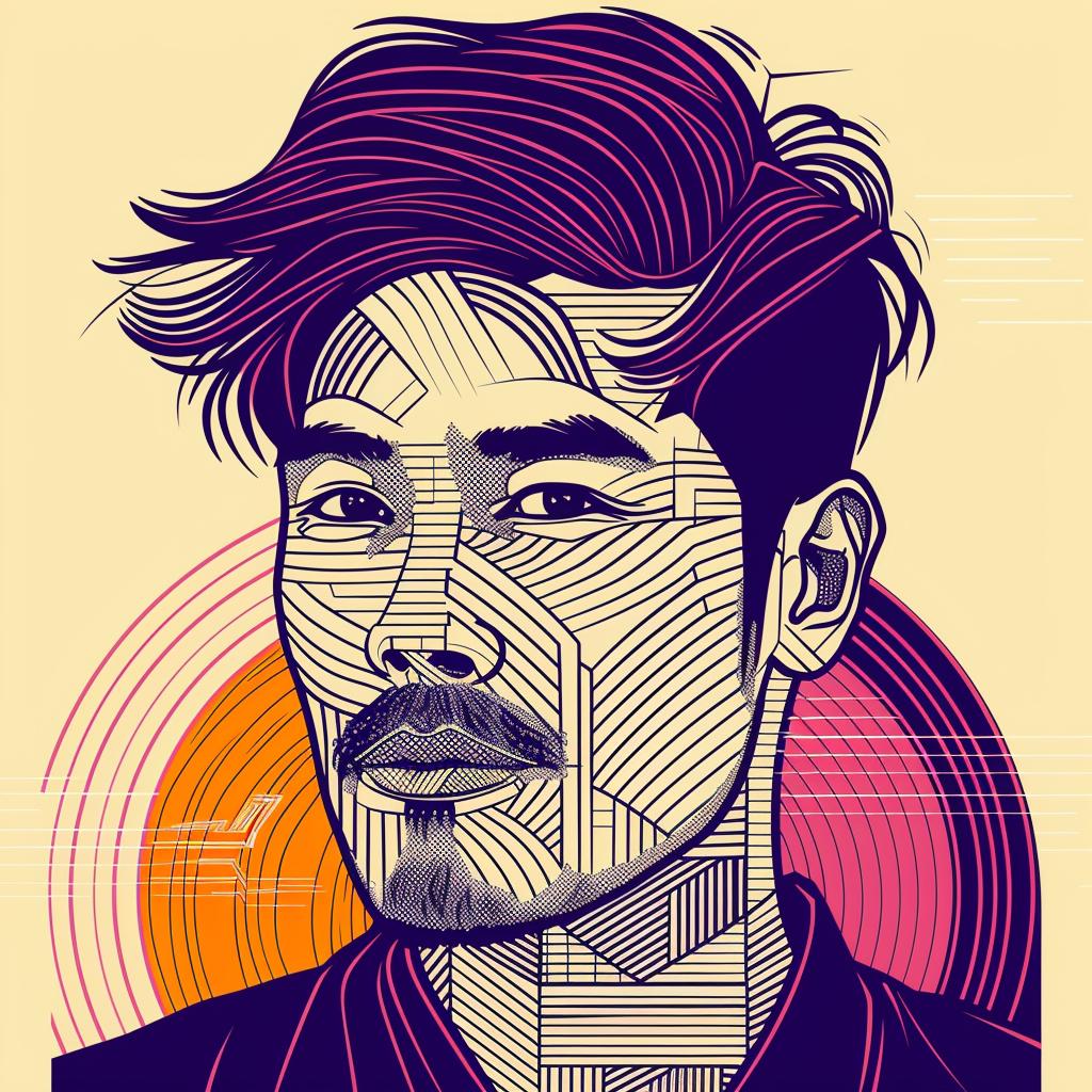 PopArt  AsianAmerican  male  portrait  digital  art  vibrant  colorful  modern  stylized 937232
