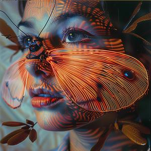 woman  holography  butterfly  wings  surreal  art  colorful  creative  fantasy  visual 1060286