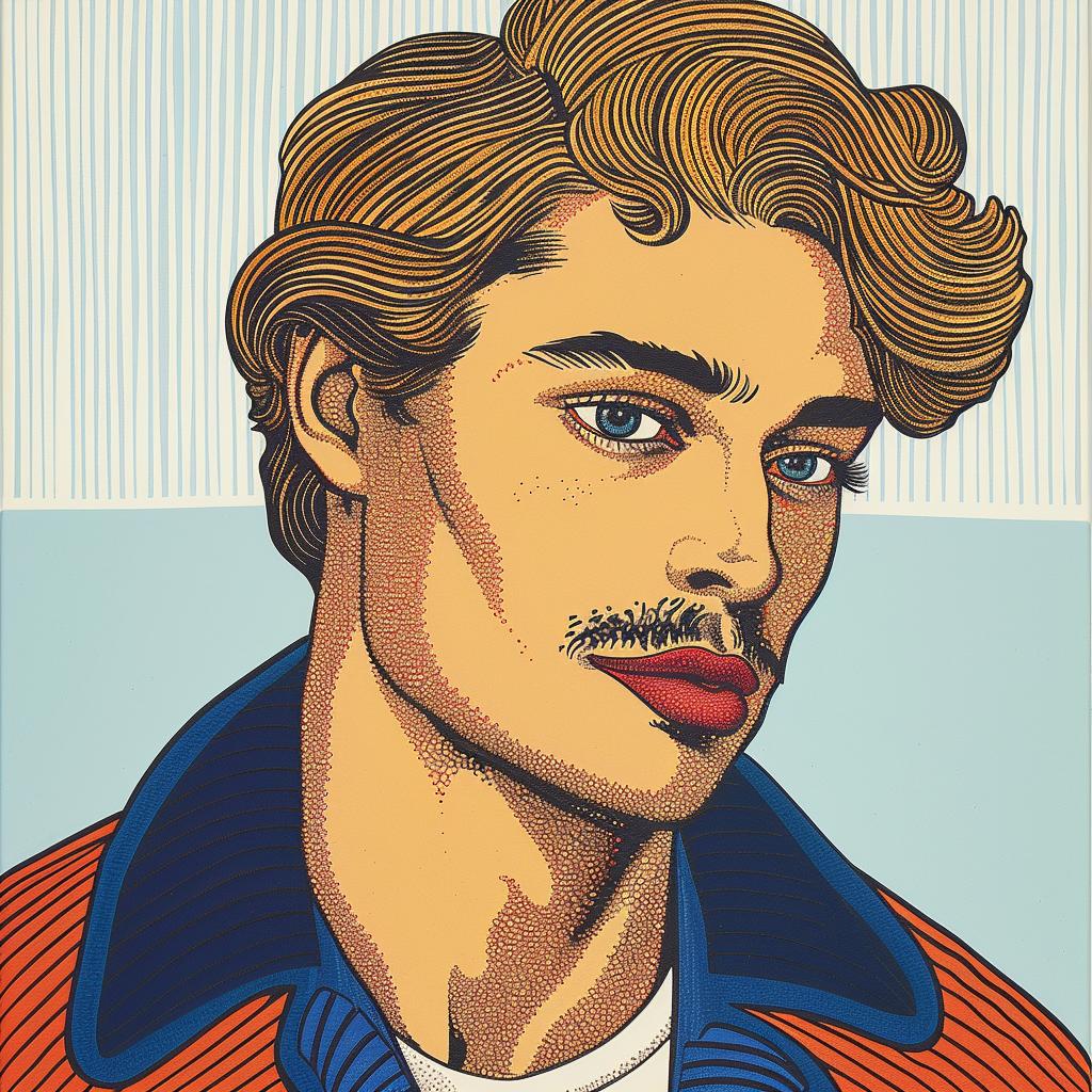 BradPitt  portrait  mustache  painting  illustration  celebrity  art  realism  character  style 962519