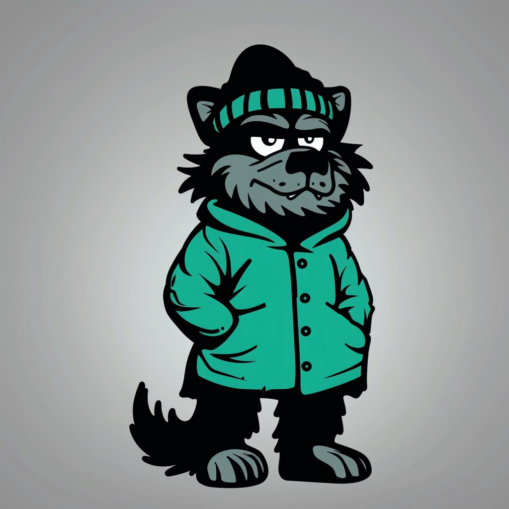 wolf  streetwise  urban  aggressive  green  fashion  cartoon  animal  hat  culture 958451