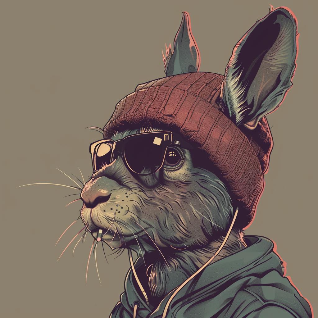 rabbit  sunglasses  beanie  aggressive  streetwise  hip-hop  culture  minimal  cartoon  animal 956319
