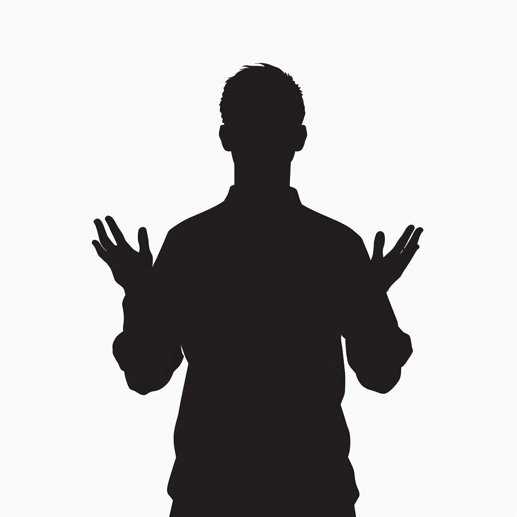 silhouette  man  ASL  illustration  black  white  hands  up  sign  symbol 954156