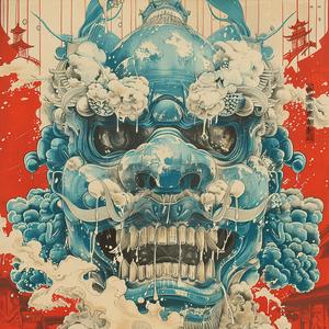surreal  album  cover  dragon  risograph  symbolist  hyper-realistic  screenprinting  fantasy  art 1078338