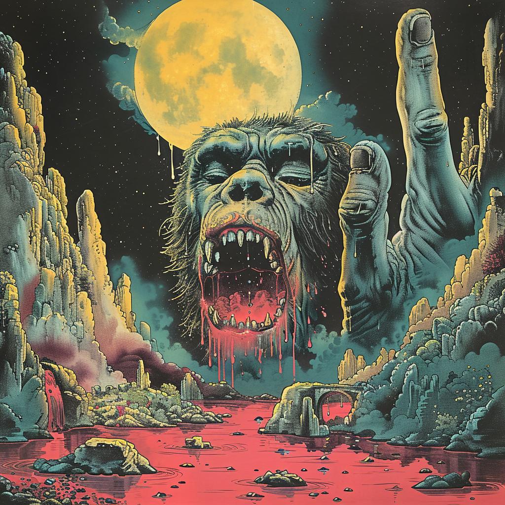 movie  poster  apes  chromolithography  dramatic  sci-fi  graphic  art  vintage  bold 924420