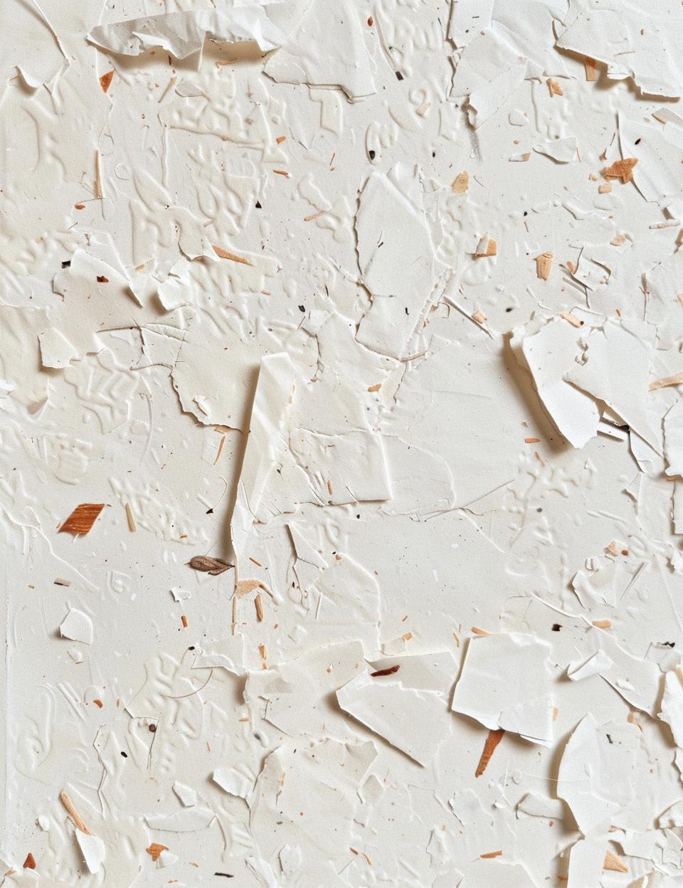 DIY  recycled  paper  peeling  texture  imperfect  white  wall  paint  flecks 961817