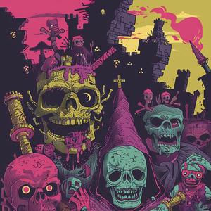 poster  skulls  skeletons  deathmetal  Dan  Hipp  graphic  art  illustration  dark 1075443