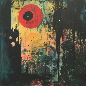 surreal  blockprint  abstract  red  eye  black  design  creative  painting  art 1063178
