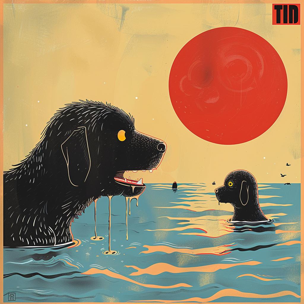 creative  surreal  album  cover  Joan  Cornella  poster  dogs  water  playful 1018286