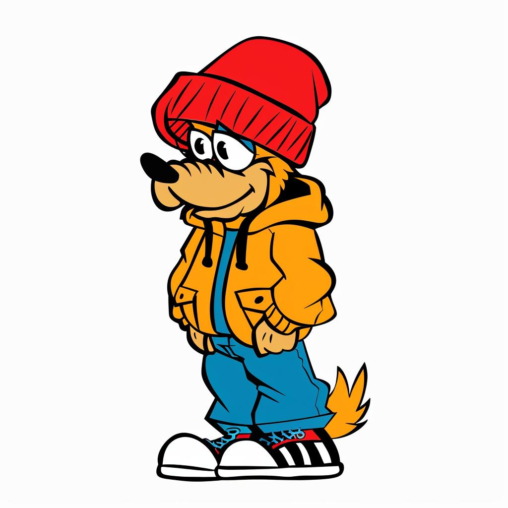 dog  cartoon  aggressive  red  hat  jacket  minimal  streetwise  animal  culture 958962