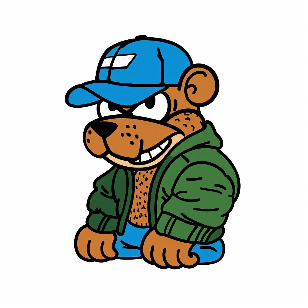 aggressive  bear  anthropomorphic  street  culture  minimal  brown  green  baseball  cap 958931