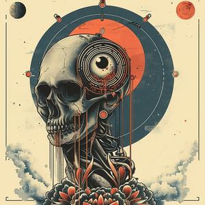 skull  flower  graphic  darkarts  synthwave  poster  minimal  design  art  abstract 1038903