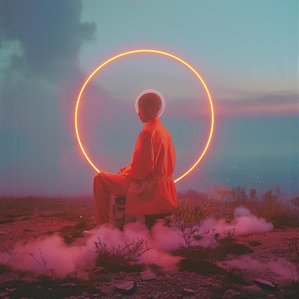 surreal  album  cover  neon  death  smoke  circle  design  urban  abstract 976407