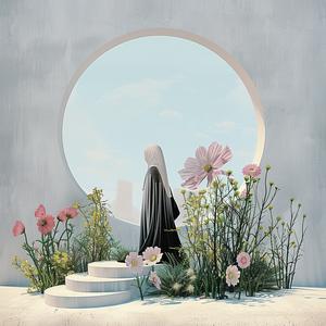 woman  robe  window  circular  portrait  art  design  mystical  dark  intricate 1040564