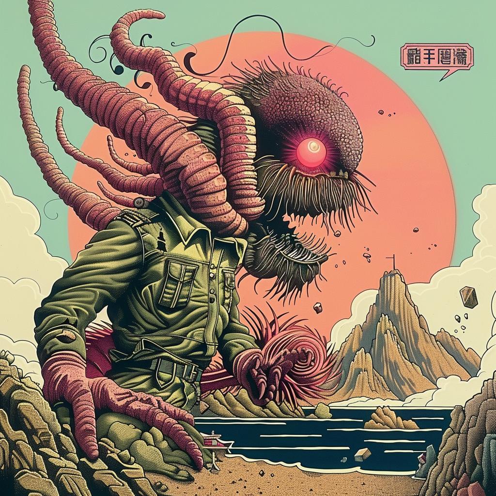 غلاف الألبوم، فن الحروف اليابانية، فرقة thealien، تصميم، رسومات، موسيقى 946454