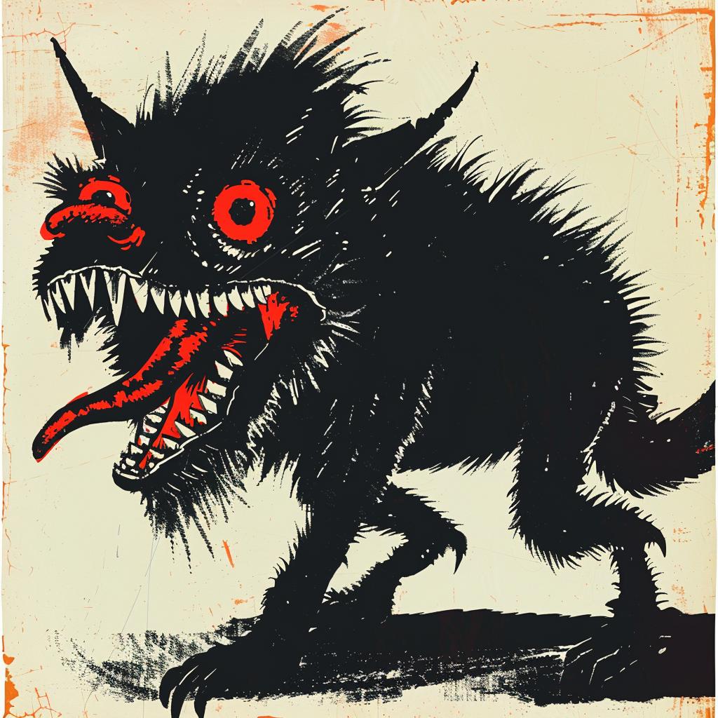 demon  hybrid  creature  mythical  terrifiying  art  poster  fantasy  black  red 929050