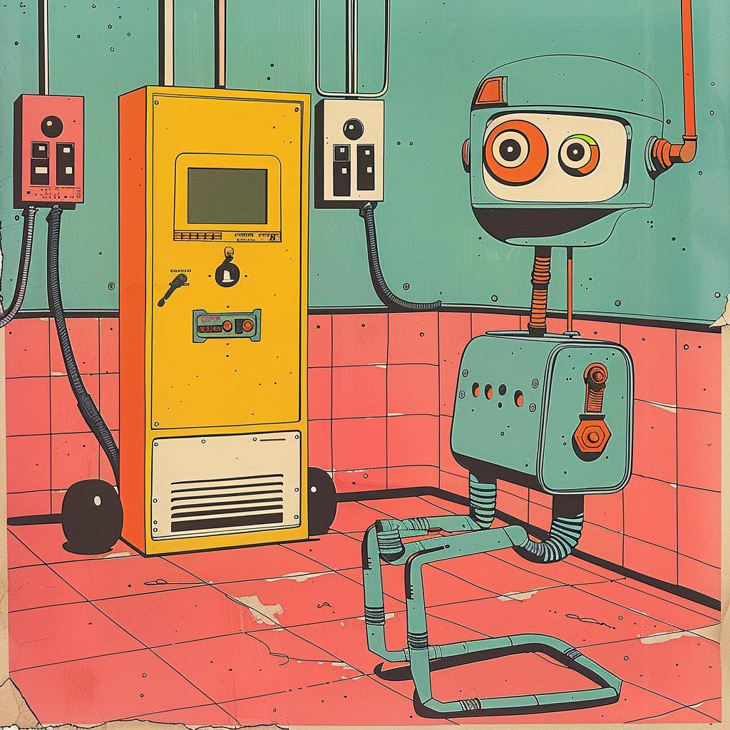 robot  dubbing  studio  cartoon  hyperpop  minimalist  design  soviet  propaganda  art 970819