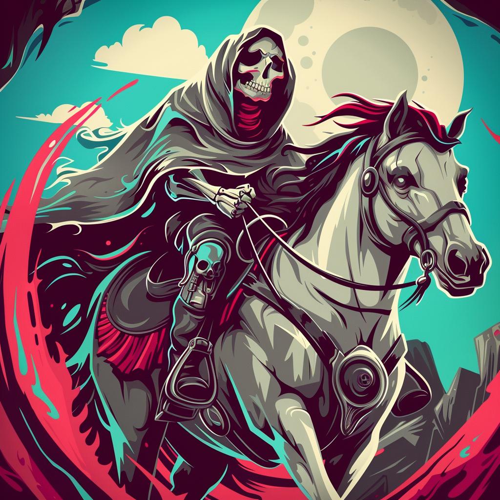 grim  reaper  horseback  dark  fantasy  death  illustration  symbolic  gothic  mythical 1026318