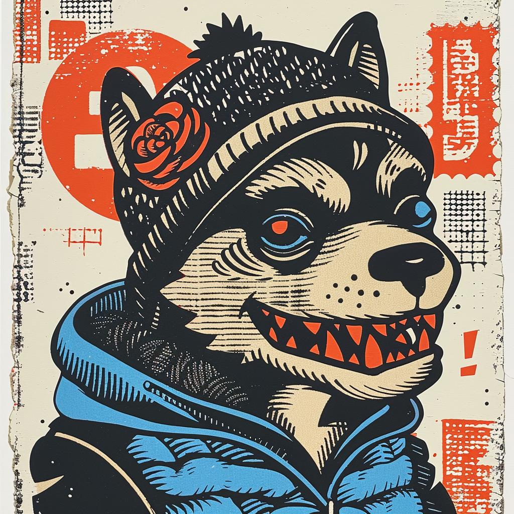 dog  hat  jacket  street  culture  minimal  poster  animal  aggressive  urban 957446