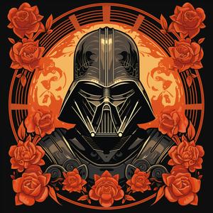 starwars  gasmask  darth  roses  gasmask  floral  minimal  simple  poster  design 1078612