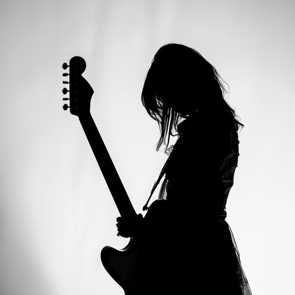 female  musician  guitar  silhouette  highcontrast  studio  vogue  portrait  style  fashion 953906