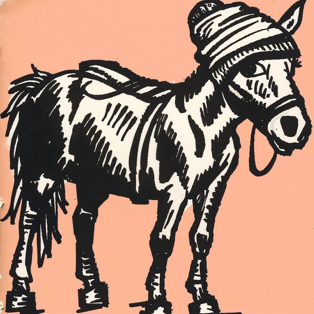 donkey  anthropomorphic  aggressive  streetwise  minimal  culture  cap  drawing  simple  art 958365