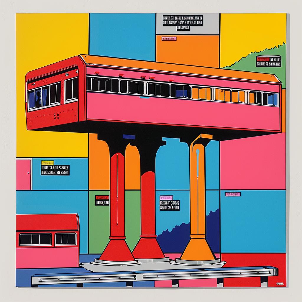 surreal  painting  train  colorful  platform  creative  naturalistic  art  introspective  design 973568