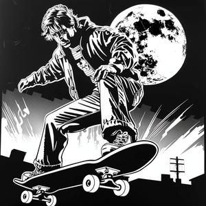 skateboarder  kickflip  moonlight  night  action  athletic  dynamic  urban  sport  freestyle 1070923