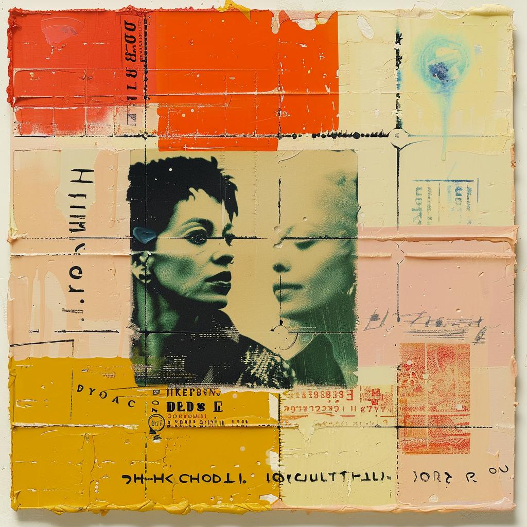 collage  women  colorful  paper  encaustic  stylized  Cornella  art  creative  composition 1015412