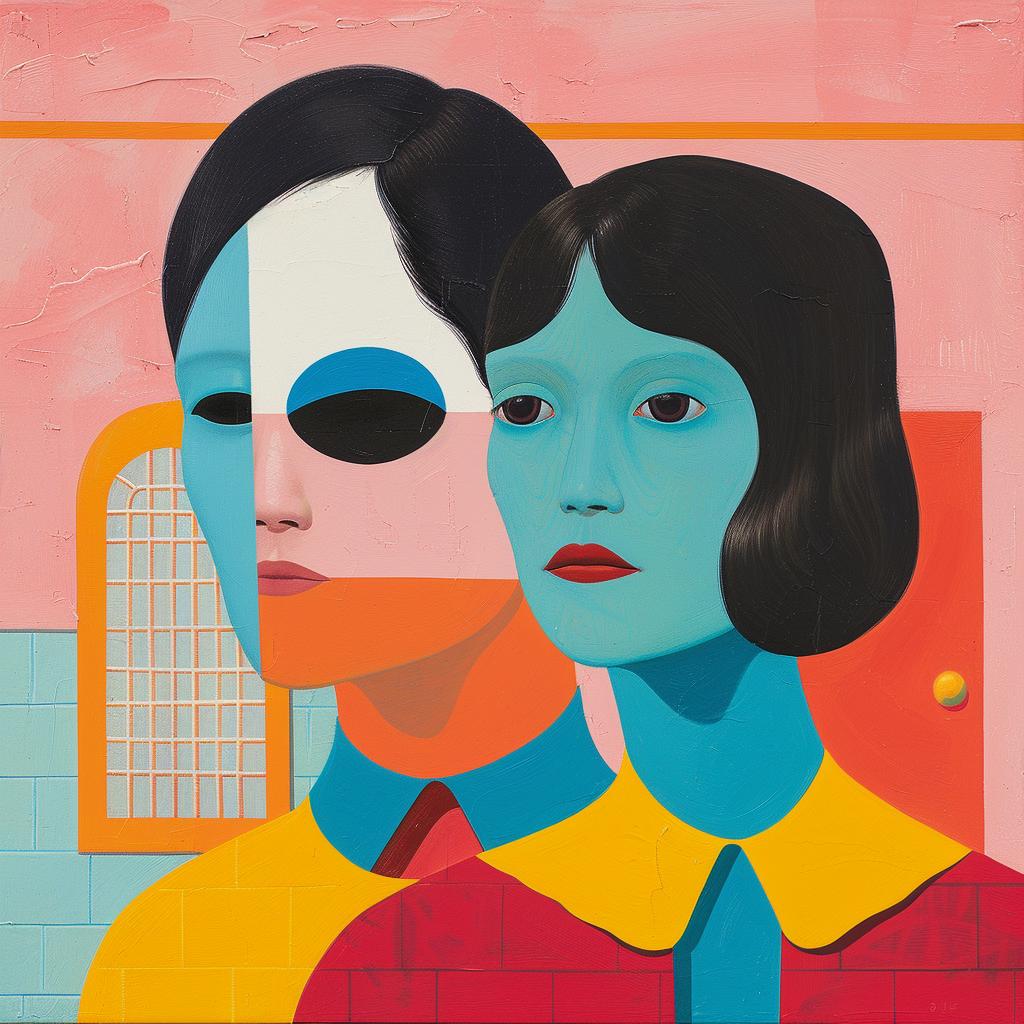 painting  faces  blue  orange  people  surreal  colorful  creative  art  expression 977855