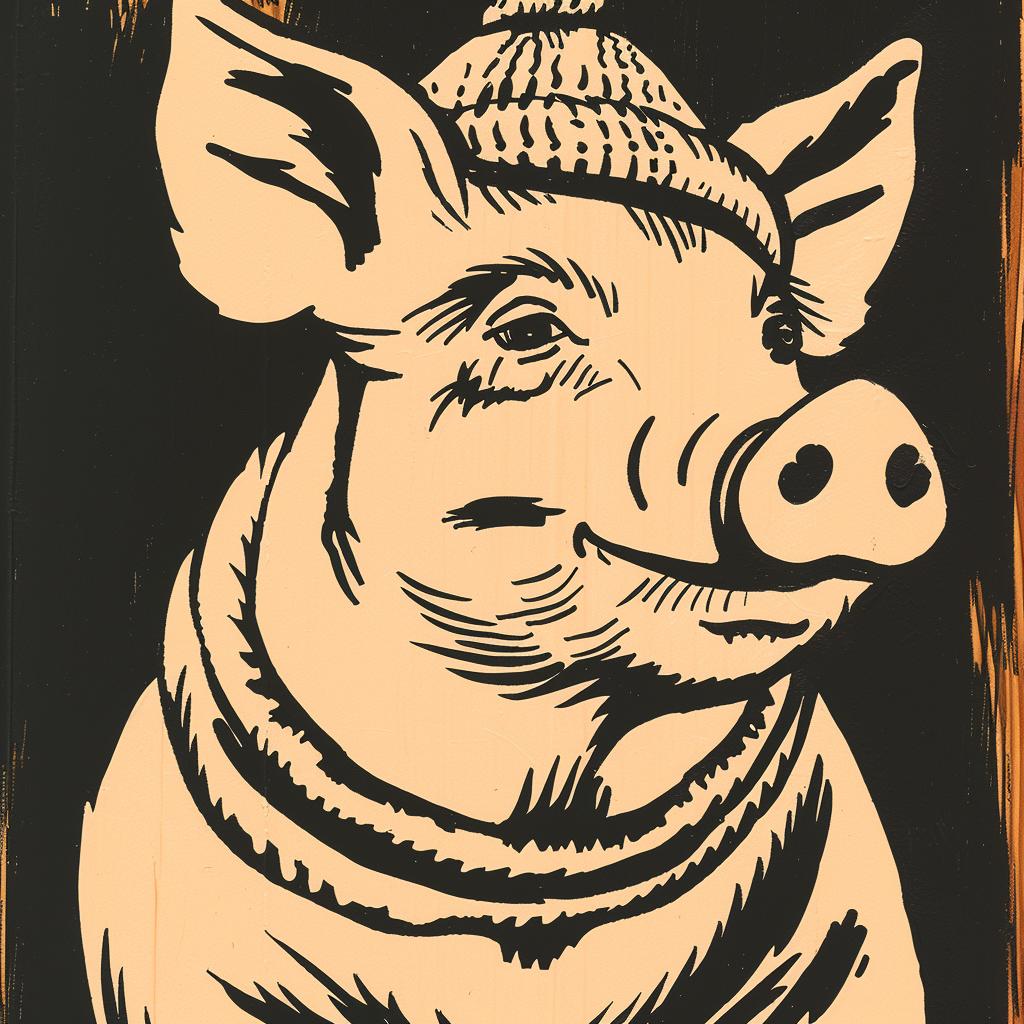 pig  anthropomorphic  streetwise  aggressive  minimal  cap  culture  art  black  simple 958387