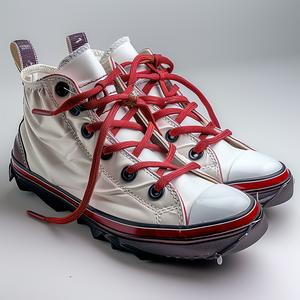 sneakers  converse  white  red  casual  footwear  style  modern  trendy  studio 1038081